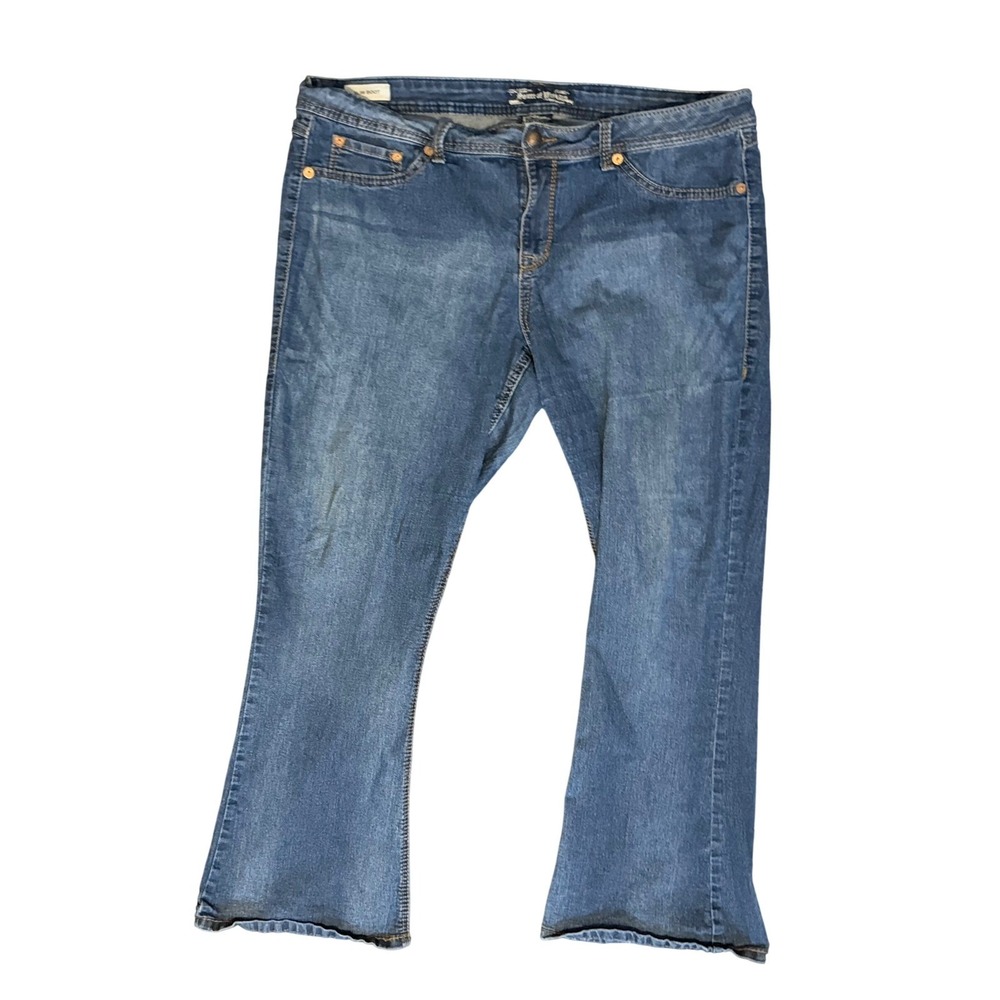 Source of Wisdom Slim Boot Jeans Womens Size 20 Blue Stretch Denim Medium Wash